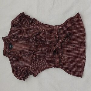 BYLINE BYER CALIFORNIA Ruffled Polka Dot Blouse NWOT